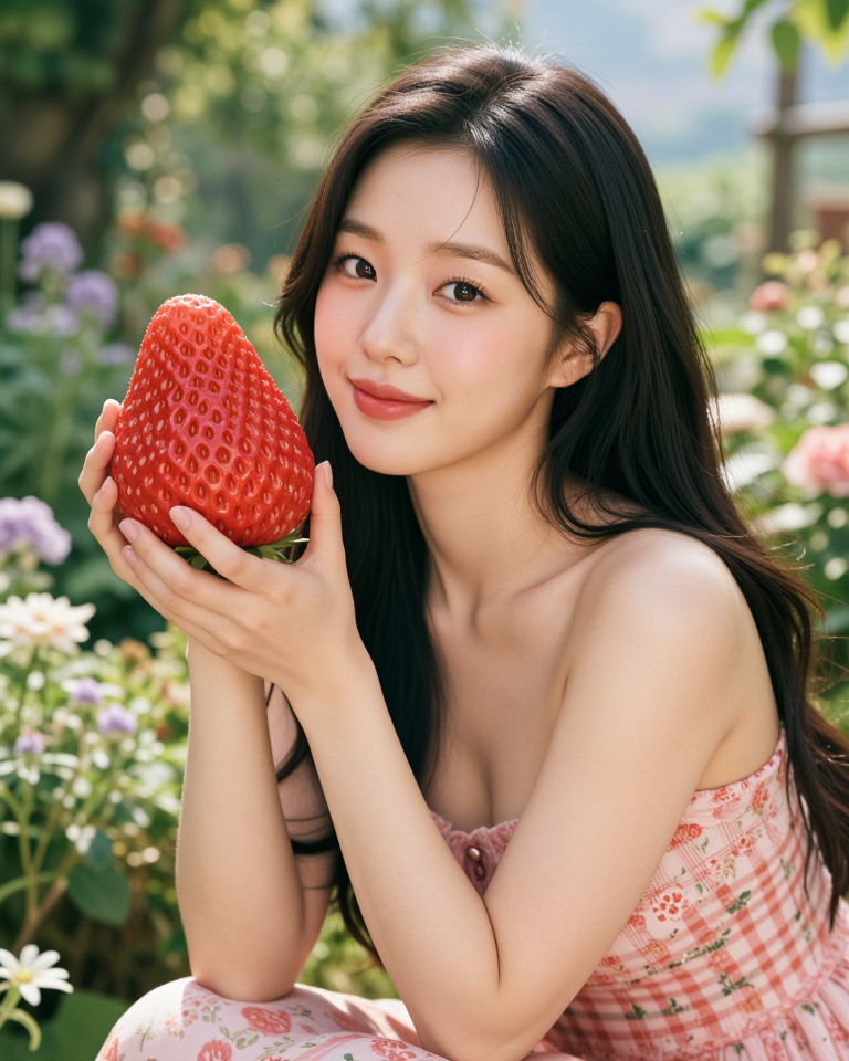 딸기 정원의 소녀