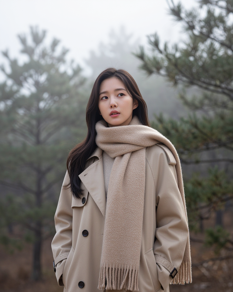작품 제목: 안개 낀 숲의 여행자